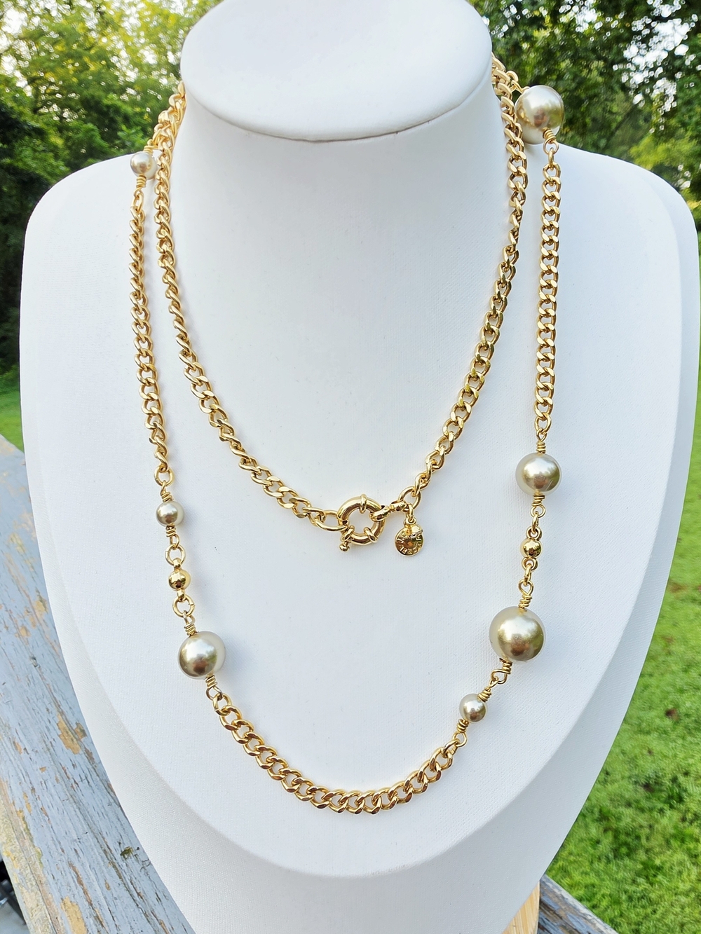 J. Crew Retired Pearl Crystal Ball Bead Necklace